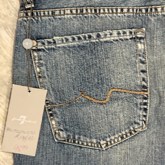 7 For All Mankind Relaxed Fit Blue Jeans - Picture 4 of 5